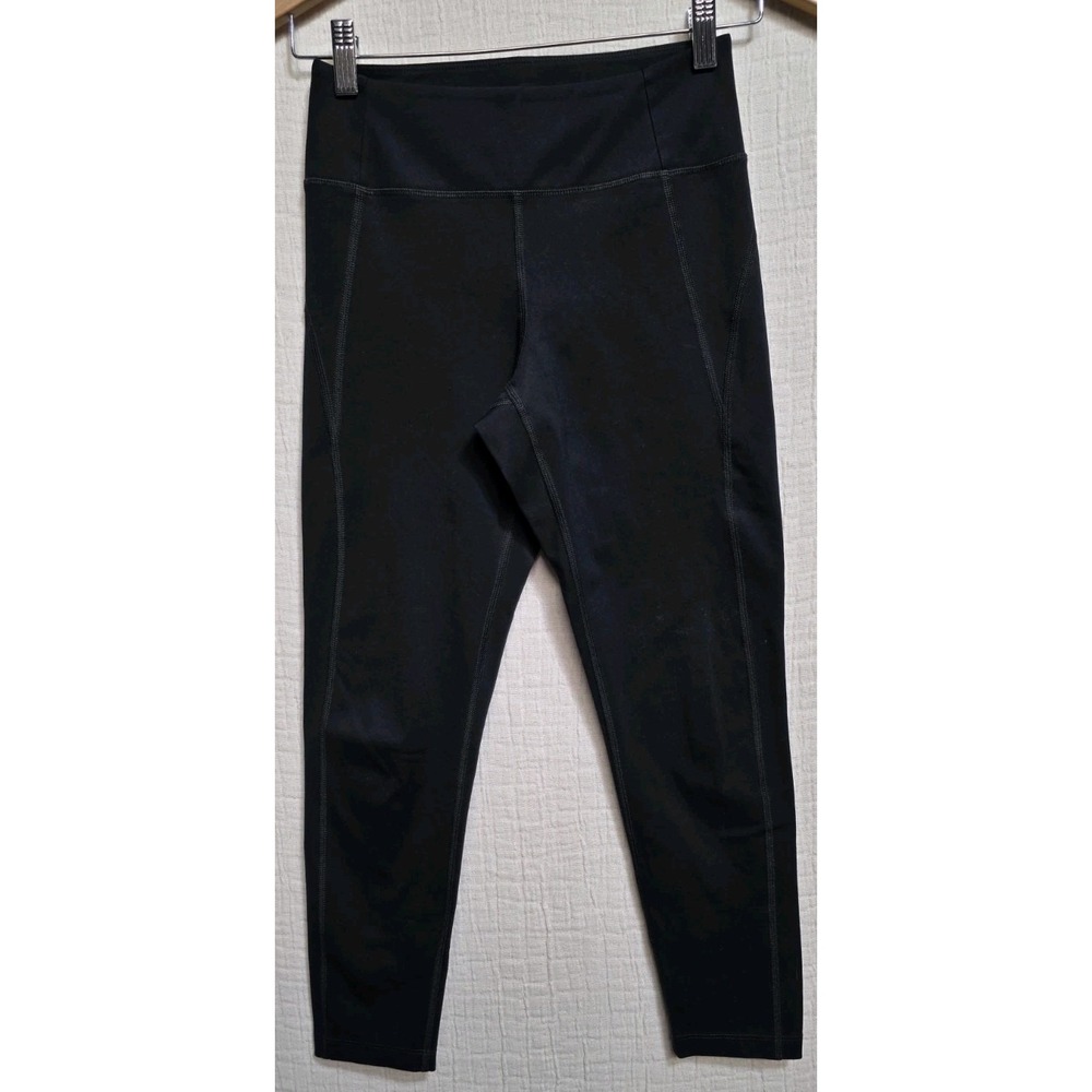 Girlfriend Collective Black High Rise Crop Yoga Legging Women's Sz S Gym Pilates